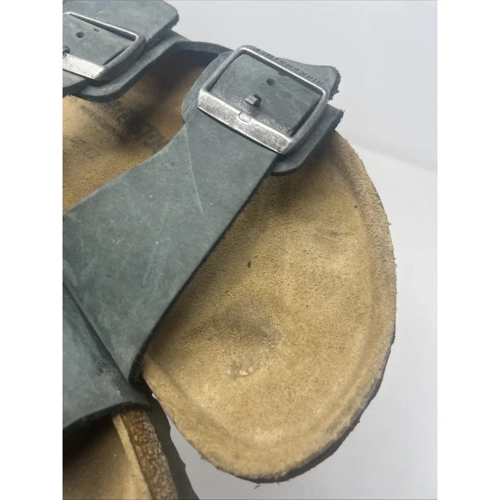 Birkenstock Arizona Sandals EU 43 US 10 Men Gray Birko-Flor Soft Footbed